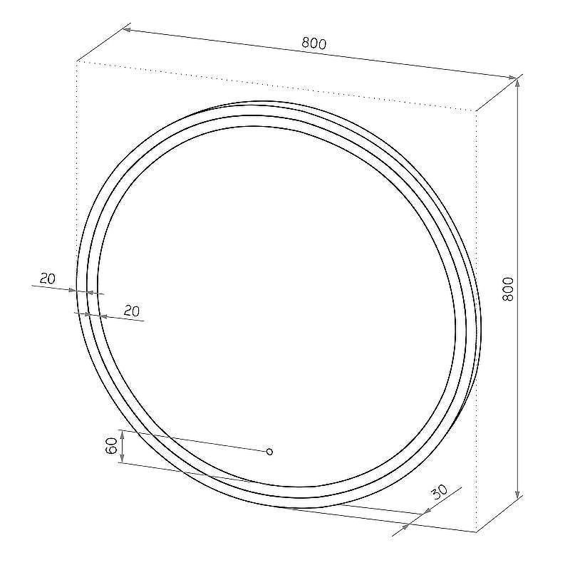 Зеркало Континент Style D 800 ЗЛП2254 с подсветкой Черное с сенсорным выключателем, купить, цена, заказать, магазин, доставка, скидка, промокод, купить, цена, заказать, магазин, доставка, скидка, промокод
