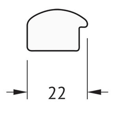 Зеркало Evoform Definite 148х68 BY 0757 в багетной раме - Орех 22