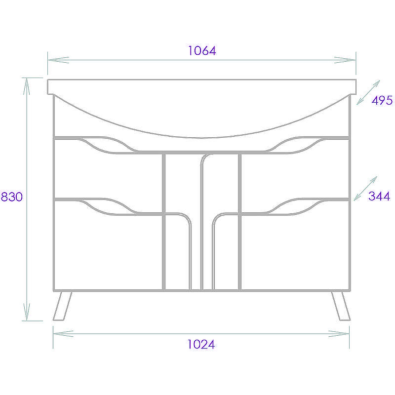 Тумба под раковину Onika ВЕРОНЭЛЛА 105.16 110508 Белая, купить, цена, заказать, магазин, доставка, скидка, промокод, купить, цена, заказать, магазин, доставка, скидка, промокод