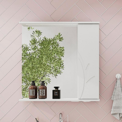 Зеркало со шкафом Volna Adel 70 R zsADEL70.R-01 с подсветкой Белое