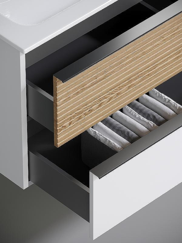 Тумба под раковину Sancos Delta 100 L DL100LW подвесная Дуб светлый Белая, купить, цена, заказать, магазин, доставка, скидка, промокод, купить, цена, заказать, магазин, доставка, скидка, промокод