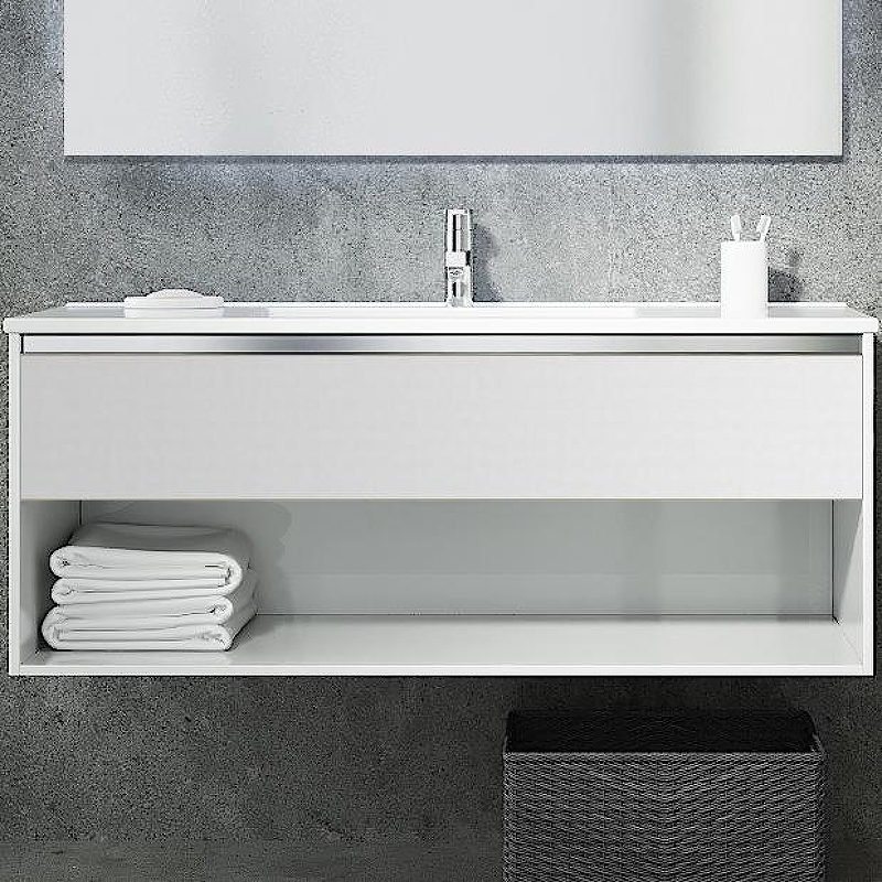 Тумба с раковиной SanVit Контур 100 kkont100 в цвете Ral подвесная Белый глянец, купить, цена, заказать, магазин, доставка, скидка, промокод, купить, цена, заказать, магазин, доставка, скидка, промокод