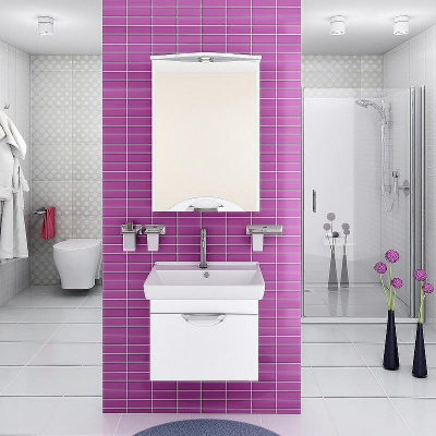 Зеркальный шкаф Runo Ибица 50 R 00000001075 с подсветкой Белый