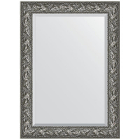 Зеркало Evoform Exclusive 109х79 BY 3468 с фацетом в багетной раме - Византия серебро 99, купить, цена, заказать, магазин, доставка, скидка, промокод, купить, цена, заказать, магазин, доставка, скидка, промокод