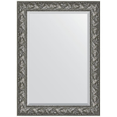 Зеркало Evoform Exclusive 109х79 BY 3468 с фацетом в багетной раме - Византия серебро 99