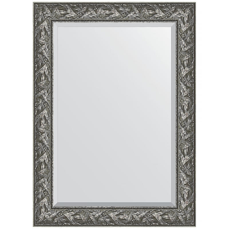 Зеркало Evoform Exclusive 109х79 BY 3468 с фацетом в багетной раме - Византия серебро 99, купить, цена, заказать, магазин, доставка, скидка, промокод, купить, цена, заказать, магазин, доставка, скидка, промокод
