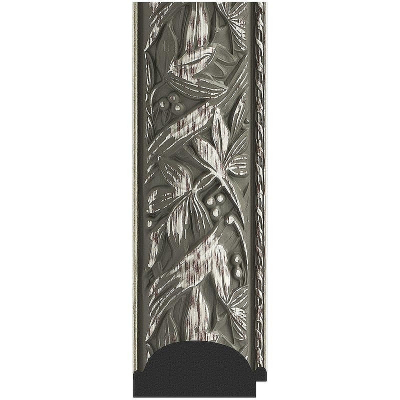 Зеркало Evoform Exclusive 109х79 BY 3468 с фацетом в багетной раме - Византия серебро 99