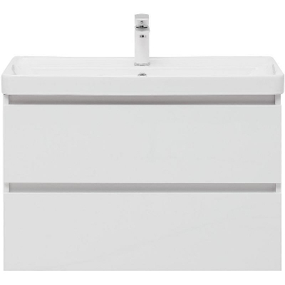 Тумба под раковину Aquanet Вега 80 308334 подвесная Белый глянец