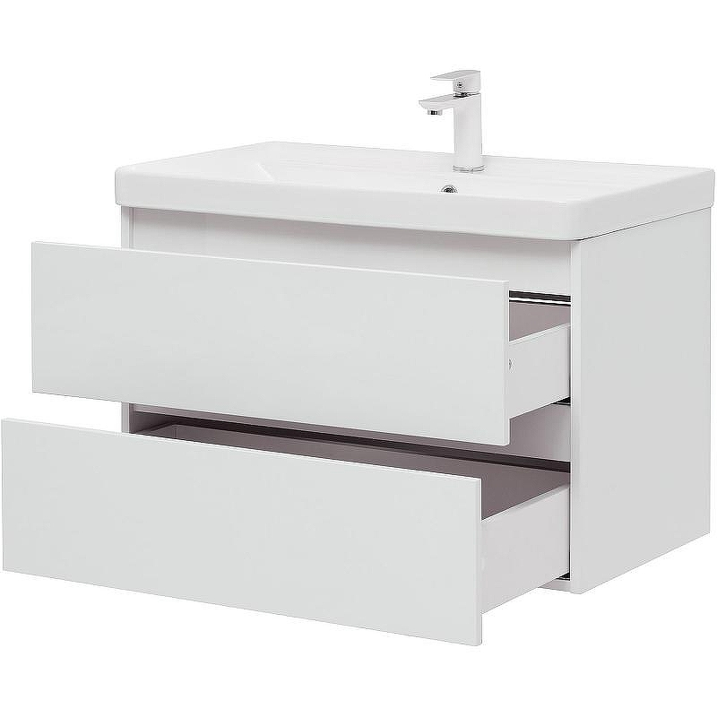 Тумба под раковину Aquanet Вега 80 308334 подвесная Белый глянец, купить, цена, заказать, магазин, доставка, скидка, промокод, купить, цена, заказать, магазин, доставка, скидка, промокод
