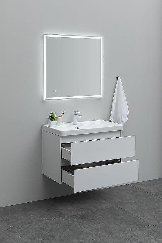 Тумба под раковину Aquanet Вега 80 308334 подвесная Белый глянец, купить, цена, заказать, магазин, доставка, скидка, промокод, купить, цена, заказать, магазин, доставка, скидка, промокод