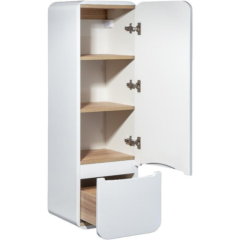 Шкаф пенал Runo Ницца 35 R 00-00002128 подвесной Белый, купить, цена, заказать, магазин, доставка, скидка, промокод, купить, цена, заказать, магазин, доставка, скидка, промокод