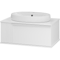 Тумба с раковиной Brevita Savoy 80 УТ000014904 подвесная Белая матовая, купить, цена, заказать, магазин, доставка, скидка, промокод, купить, цена, заказать, магазин, доставка, скидка, промокод