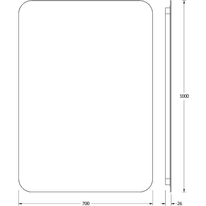 Зеркало Defesto Opti 70x100 DF 2809 с подсветкой 32W-4500К/Без выключателя/Нейтральный белый свет, купить, цена, заказать, магазин, доставка, скидка, промокод, купить, цена, заказать, магазин, доставка, скидка, промокод