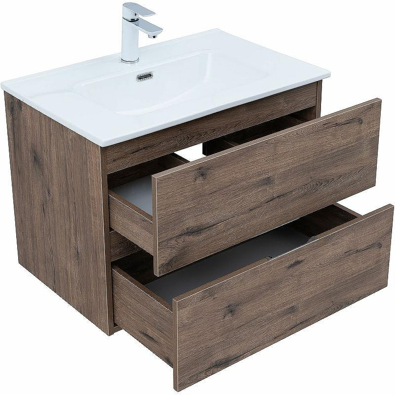 Тумба под раковину Aquanet Алвита New 70 334185 подвесная Дуб веллингтон табак, купить, цена, заказать, магазин, доставка, скидка, промокод, купить, цена, заказать, магазин, доставка, скидка, промокод