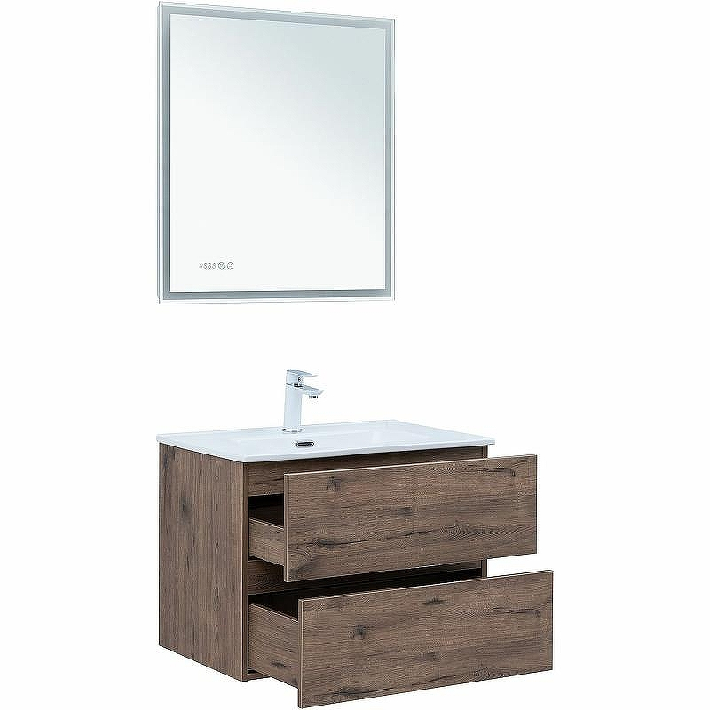 Тумба под раковину Aquanet Алвита New 70 334185 подвесная Дуб веллингтон табак, купить, цена, заказать, магазин, доставка, скидка, промокод, купить, цена, заказать, магазин, доставка, скидка, промокод