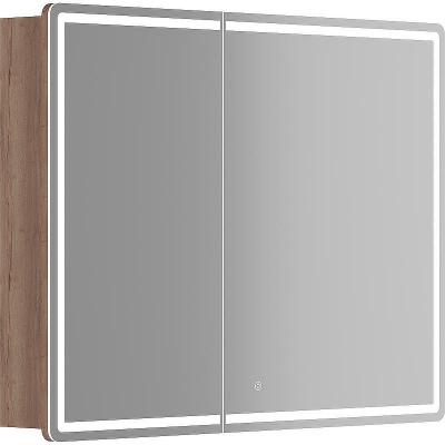 Зеркальный шкаф Sancos Mirror 100 MI100EG с подсветкой Дуб галифакс натуральный