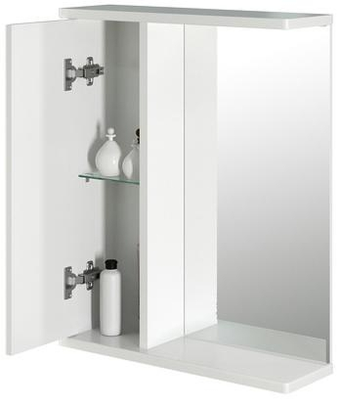 Зеркало со шкафом Mixline Норд 55 L 528387 Белый, купить, цена, заказать, магазин, доставка, скидка, промокод, купить, цена, заказать, магазин, доставка, скидка, промокод