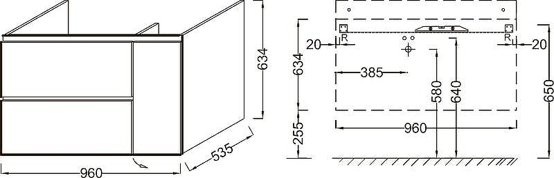Тумба под раковину Jacob Delafon Soprano 96 EB1331-E10 подвесная Квебекский дуб, купить, цена, заказать, магазин, доставка, скидка, промокод, купить, цена, заказать, магазин, доставка, скидка, промокод