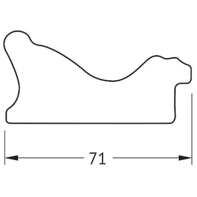 Зеркало Evoform Polygon 73х58 BY 7286 в багетной раме - Черное дерево с золотом 71