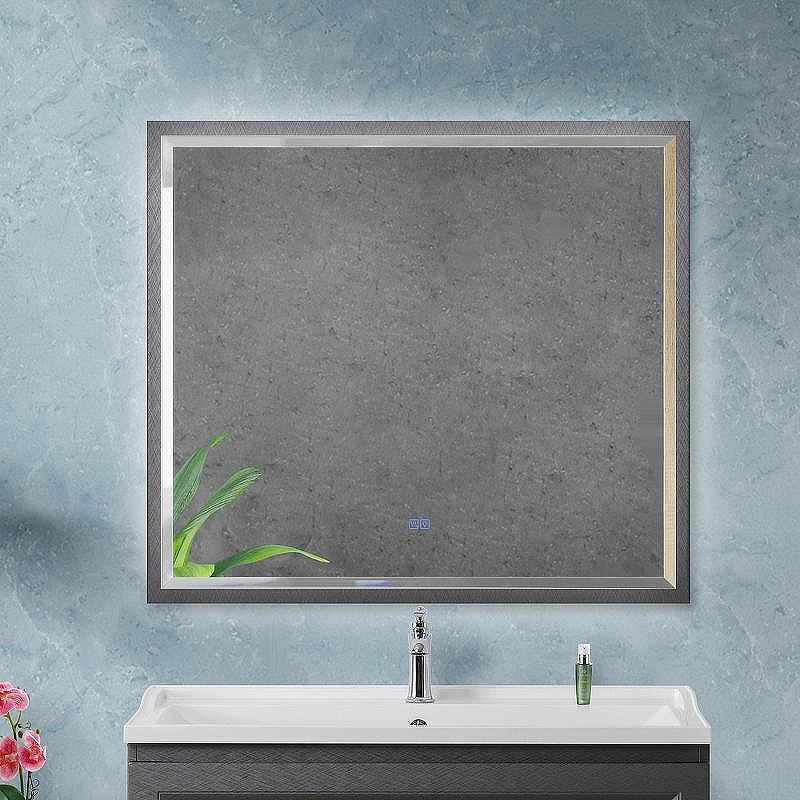 Зеркало Cezares Interni 100 CZR-SPC-INT-1000-900-LED-TCH-WARM-TIT с подсветкой Титан с сенсорным выключателем и подогревом, купить, цена, заказать, магазин, доставка, скидка, промокод, купить, цена, заказать, магазин, доставка, скидка, промокод