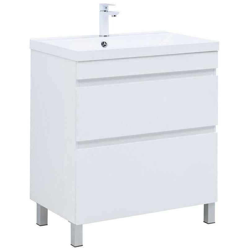 Тумба под раковину Aquanet Нота New 75 344144 Белый глянец, купить, цена, заказать, магазин, доставка, скидка, промокод, купить, цена, заказать, магазин, доставка, скидка, промокод