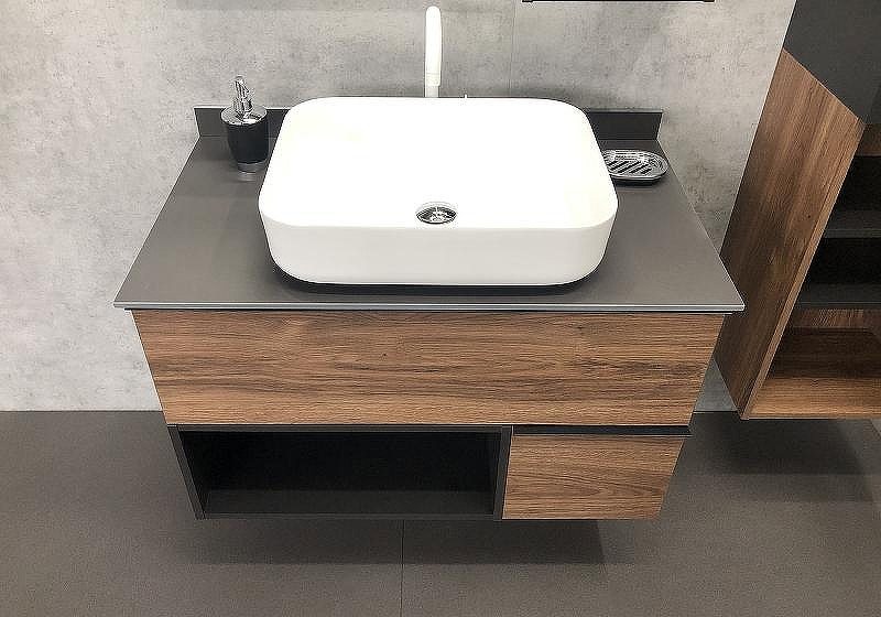 Тумба с раковиной Comforty Штутгарт 90 00-00002868 подвесная Дуб темно-коричневый Черная матовая, купить, цена, заказать, магазин, доставка, скидка, промокод, купить, цена, заказать, магазин, доставка, скидка, промокод