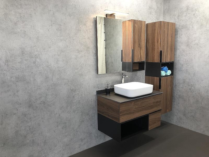 Тумба с раковиной Comforty Штутгарт 90 00-00002868 подвесная Дуб темно-коричневый Черная матовая, купить, цена, заказать, магазин, доставка, скидка, промокод, купить, цена, заказать, магазин, доставка, скидка, промокод