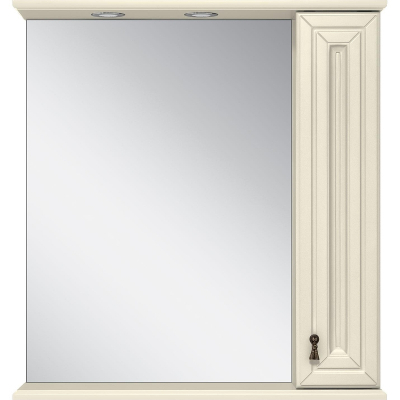 Зеркало со шкафом Misty Лувр 85 R П-Лвр03085-1014П с подсветкой Слоновая кость