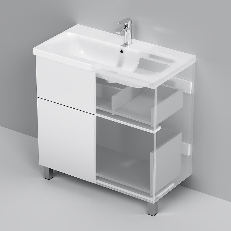 Тумба под раковину AM.PM Gem 80 M90FSX0802WG цвет Белый, купить, цена, заказать, магазин, доставка, скидка, промокод, купить, цена, заказать, магазин, доставка, скидка, промокод