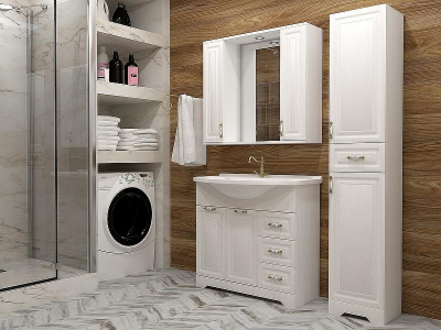 Зеркало со шкафом Stella Polar Кармела 75 SP-00000185 Ольха белая