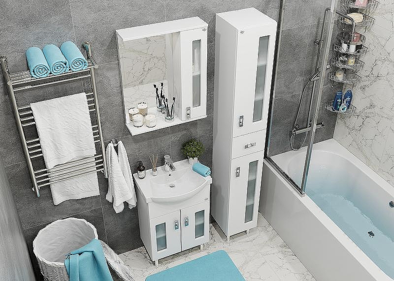 Шкаф пенал Onika Кристалл 30.18 403050 Белый, купить, цена, заказать, магазин, доставка, скидка, промокод, купить, цена, заказать, магазин, доставка, скидка, промокод