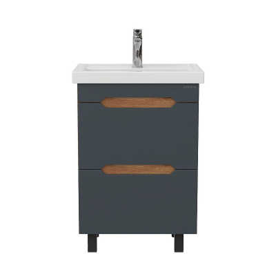 Тумба под раковину Onika Айленд 60 106164 цвет Дуб крафт золотой Графит