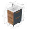 Тумба под раковину Onika Айленд 60 106164 цвет Дуб крафт золотой Графит, купить, цена, заказать, магазин, доставка, скидка, промокод, купить, цена, заказать, магазин, доставка, скидка, промокод