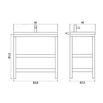 Тумба под раковину Creto Provence 105 9-1118V Venge