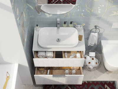 Тумба под раковину 1MarKa Forest 80Н Ц0000008654 цвет Белый