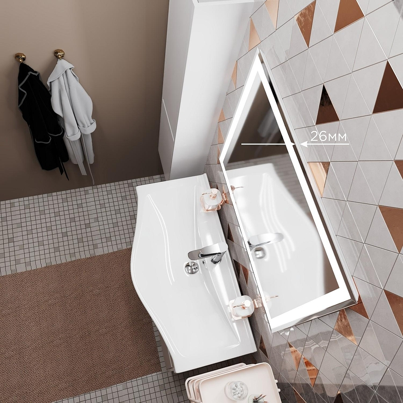 Зеркало Mixline Саванна 77 550408 с подсветкой с сенсорным выключателем, купить, цена, заказать, магазин, доставка, скидка, промокод, купить, цена, заказать, магазин, доставка, скидка, промокод