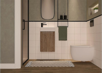 Тумба под раковину Creto Pollino 37 15-1418-1419TR подвесная Truffle