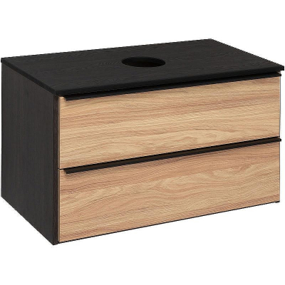 Тумба под раковину Runo Мальта 85 00-00001099 Дуб Черная