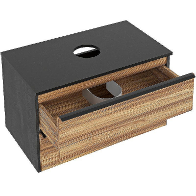 Тумба под раковину Runo Мальта 85 00-00001099 Дуб Черная