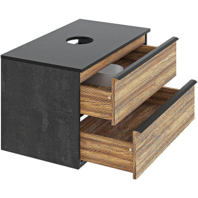 Тумба под раковину Runo Мальта 85 00-00001099 Дуб Черная