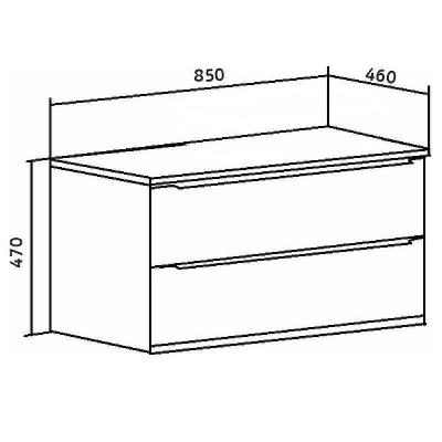 Тумба под раковину Runo Мальта 85 00-00001099 Дуб Черная