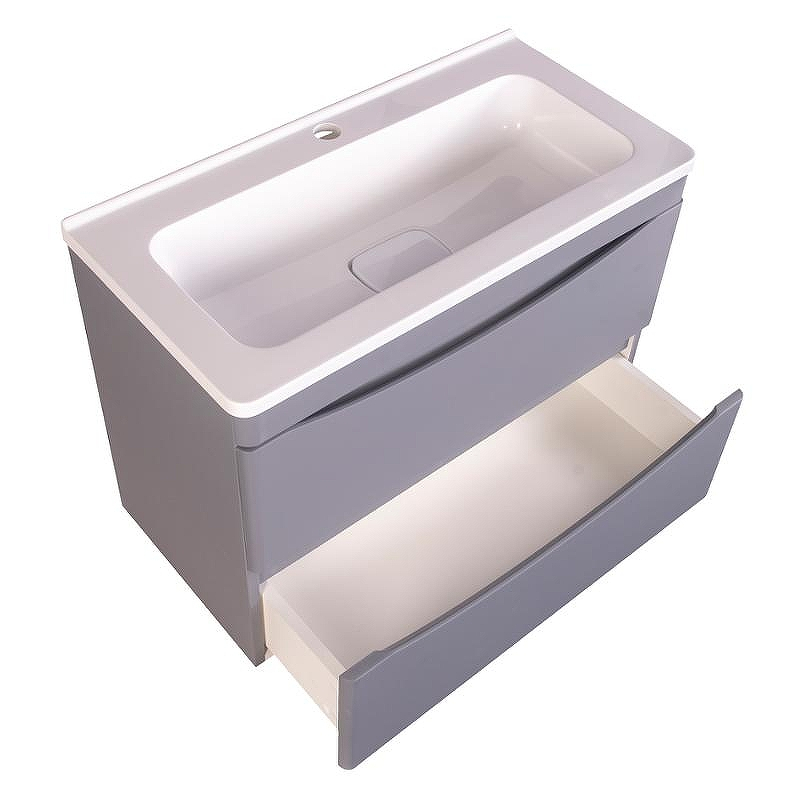 Тумба под раковину Style Line Бергамо 70 СС-00002319 подвесная Серая антискрейч, купить, цена, заказать, магазин, доставка, скидка, промокод, купить, цена, заказать, магазин, доставка, скидка, промокод