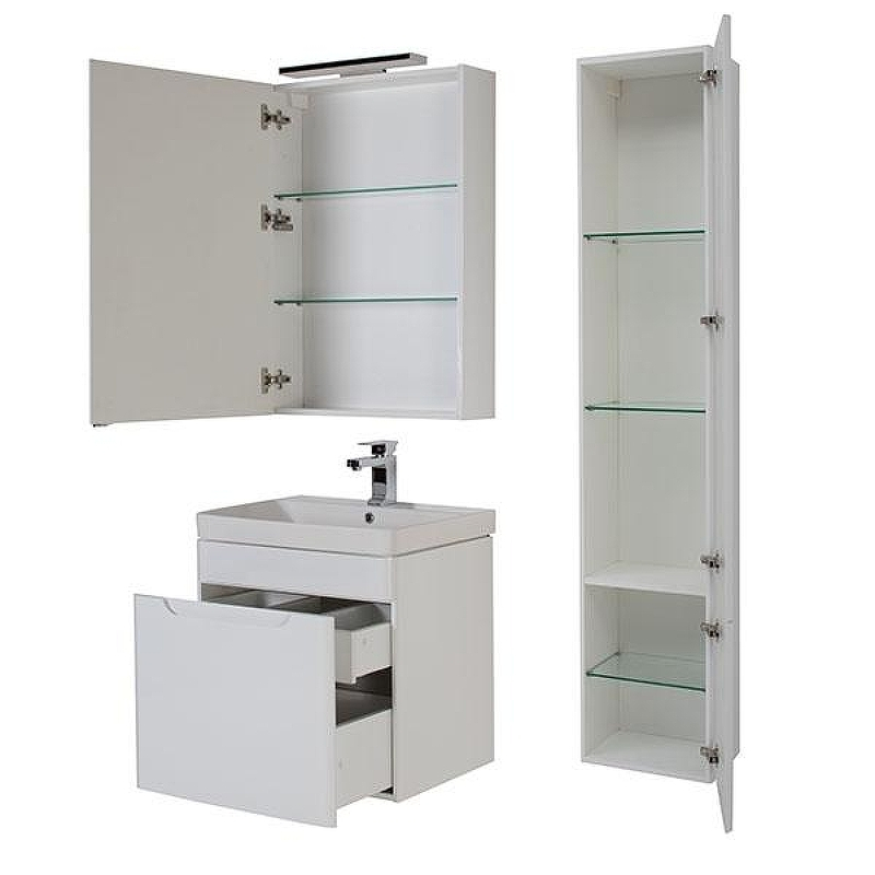 Тумба под раковину Aquanet София 60 196956 подвесная Белый глянец, купить, цена, заказать, магазин, доставка, скидка, промокод, купить, цена, заказать, магазин, доставка, скидка, промокод