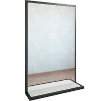 Зеркало Sanflor Норд 60 С04717 Белое Черный муар, купить, цена, заказать, магазин, доставка, скидка, промокод, купить, цена, заказать, магазин, доставка, скидка, промокод