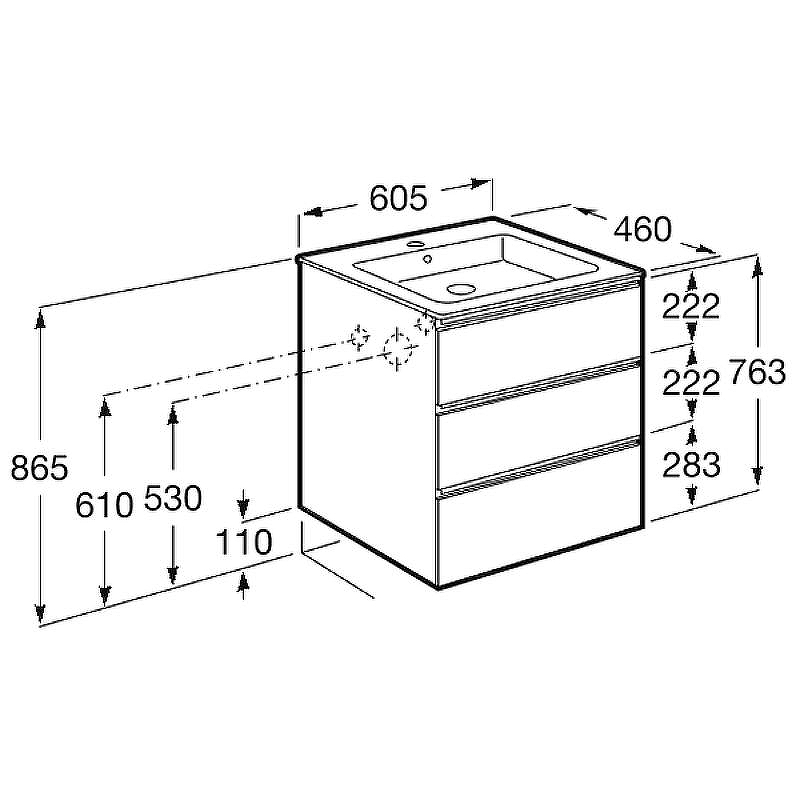 Тумба под раковину Roca The Gap 60 A857404806 подвесная Белый глянец, купить, цена, заказать, магазин, доставка, скидка, промокод, купить, цена, заказать, магазин, доставка, скидка, промокод
