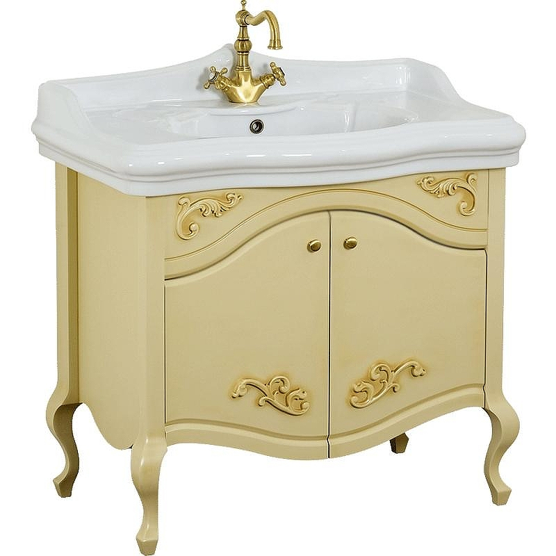 Тумба под раковину Migliore Impero 90 25982 Бежевая, купить, цена, заказать, магазин, доставка, скидка, промокод, купить, цена, заказать, магазин, доставка, скидка, промокод