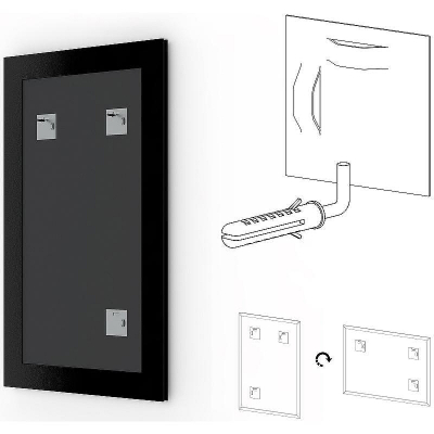 Зеркало Evoform Definite 152х72 BY 1111 в багетной раме - Алебастр 48
