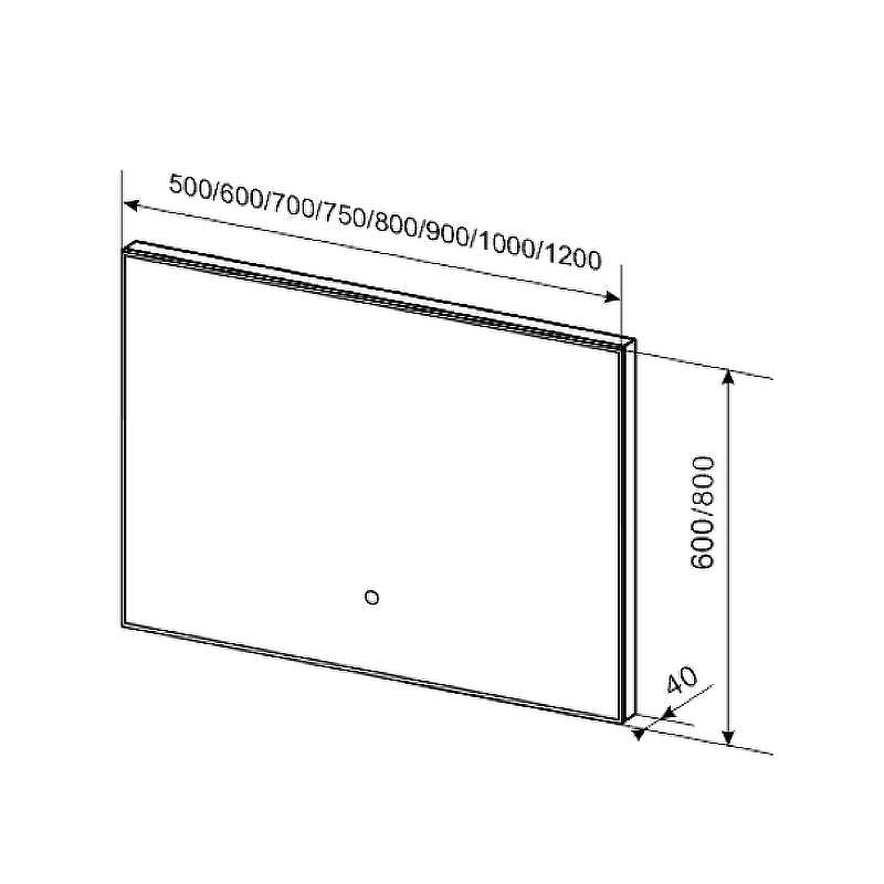 Зеркало SanVit Панорама 70 zpan70bl с подсветкой с сенсорным выключателем и диммером, купить, цена, заказать, магазин, доставка, скидка, промокод, купить, цена, заказать, магазин, доставка, скидка, промокод