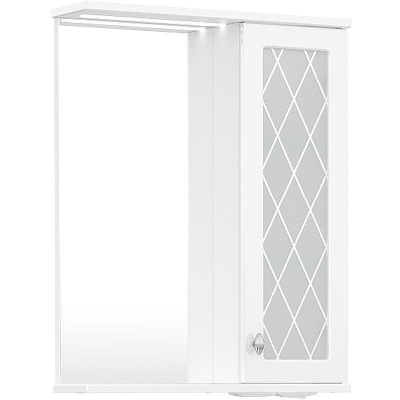 Зеркало со шкафом Volna Milena 55 R zsMLN55.R-01 с подсветкой Белое