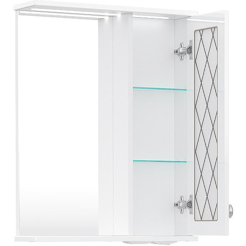 Зеркало со шкафом Volna Milena 55 R zsMLN55.R-01 с подсветкой Белое, купить, цена, заказать, магазин, доставка, скидка, промокод, купить, цена, заказать, магазин, доставка, скидка, промокод